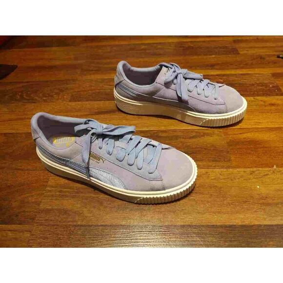 Puma lavender platform suede sneakers size 9.5* - Picture 3 of 7